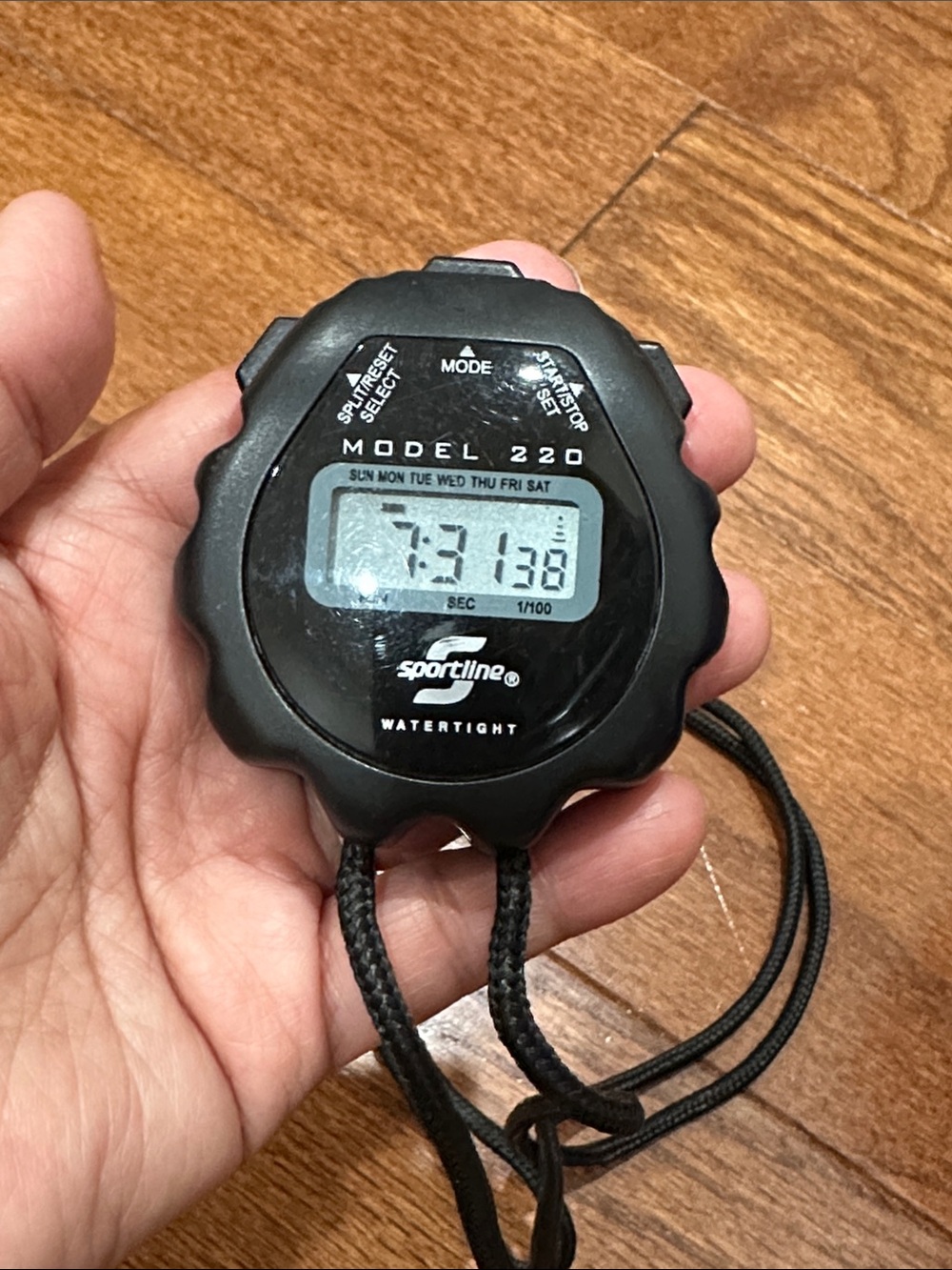 Sportline Model 220 Digital Stopwatch - Black
